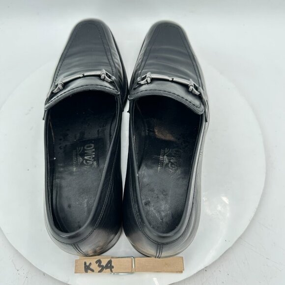 Salvatore Ferragamo Men Size 8.5D Black Leather Horsebit Loafer Dress Shoes - Picture 9 of 11